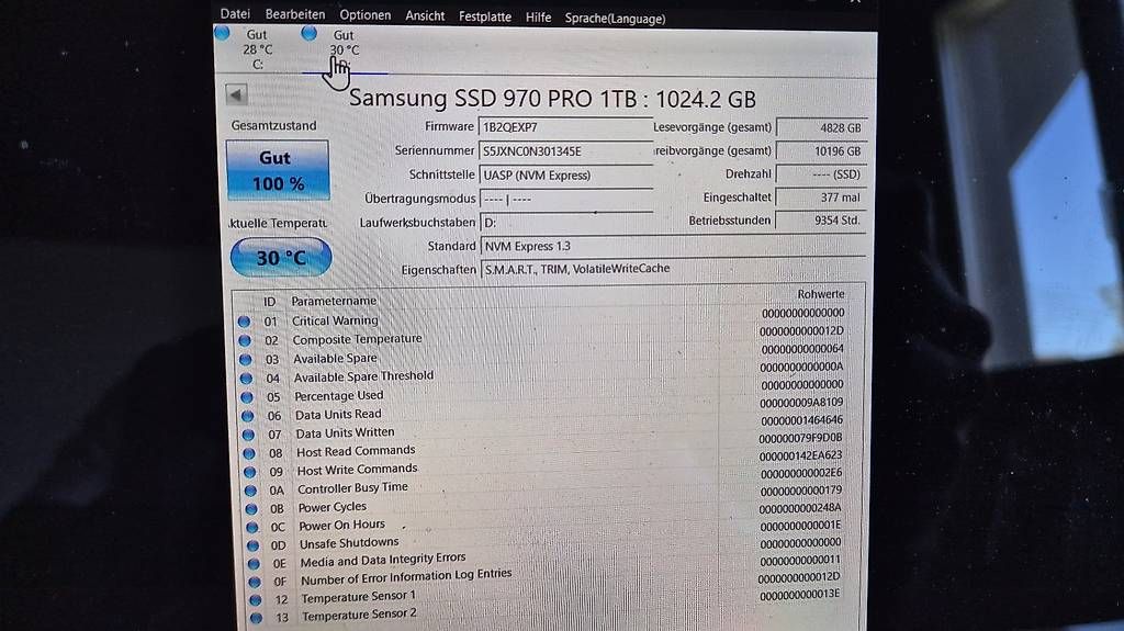 Samsung Harddisks: Samsung 970 Pro 1 TB – Gebraucht aus Hohenrain von Sven848 2