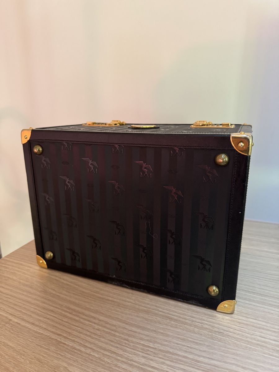 Maison Mollerus Custodie per cosmetici: Maison Mollerus Beautycase Koffer Canvas Schwarz – Usato da Aesch BL venduto da comven 2
