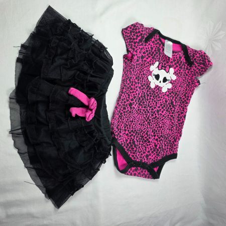 👶 Mädchen-Set: Body & Tüllrock – Größe 9 Monate 👶