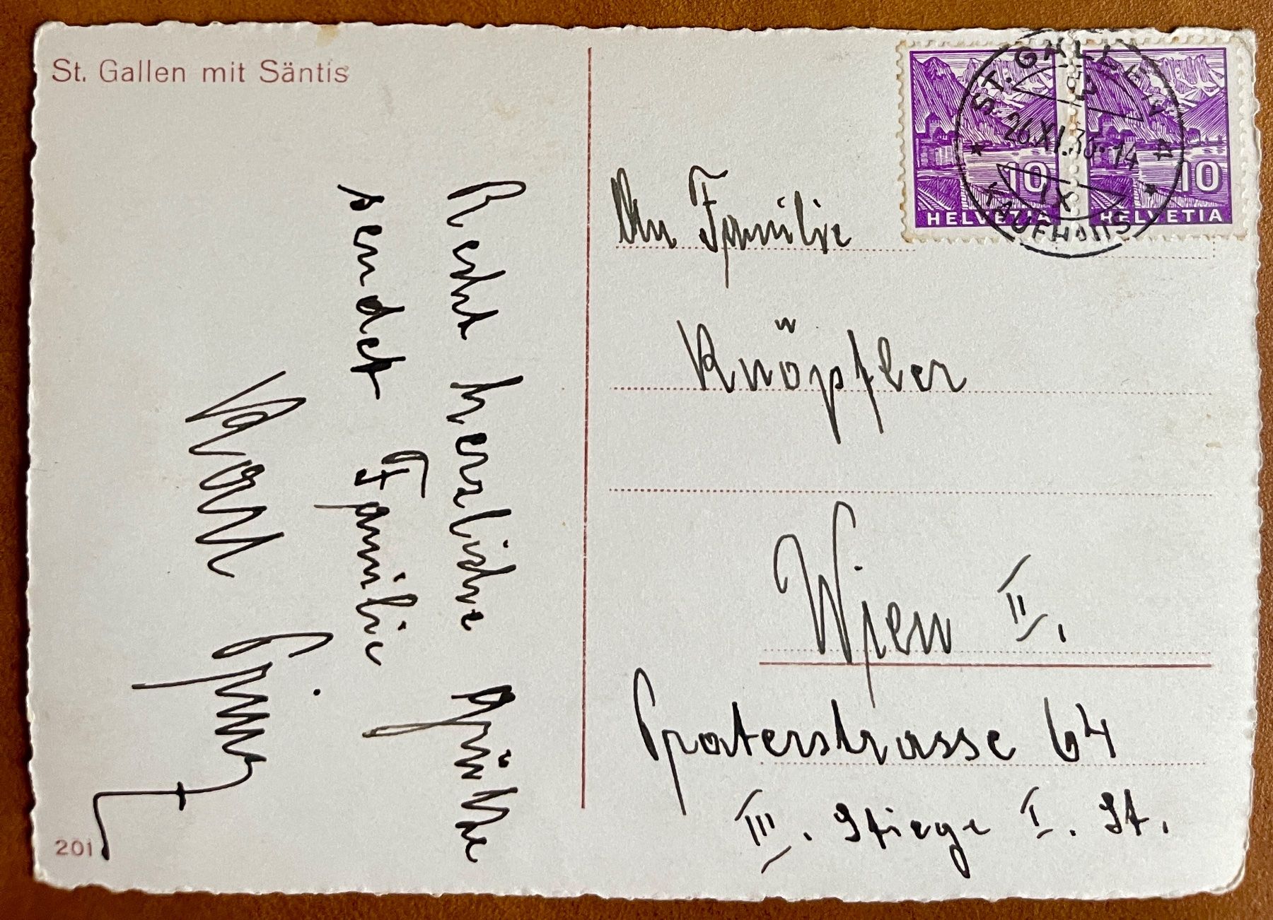Ansichtskarten: ST. GALLEN - 1933... SCHÖN ! – Gebraucht aus Lutry von Ediego 1