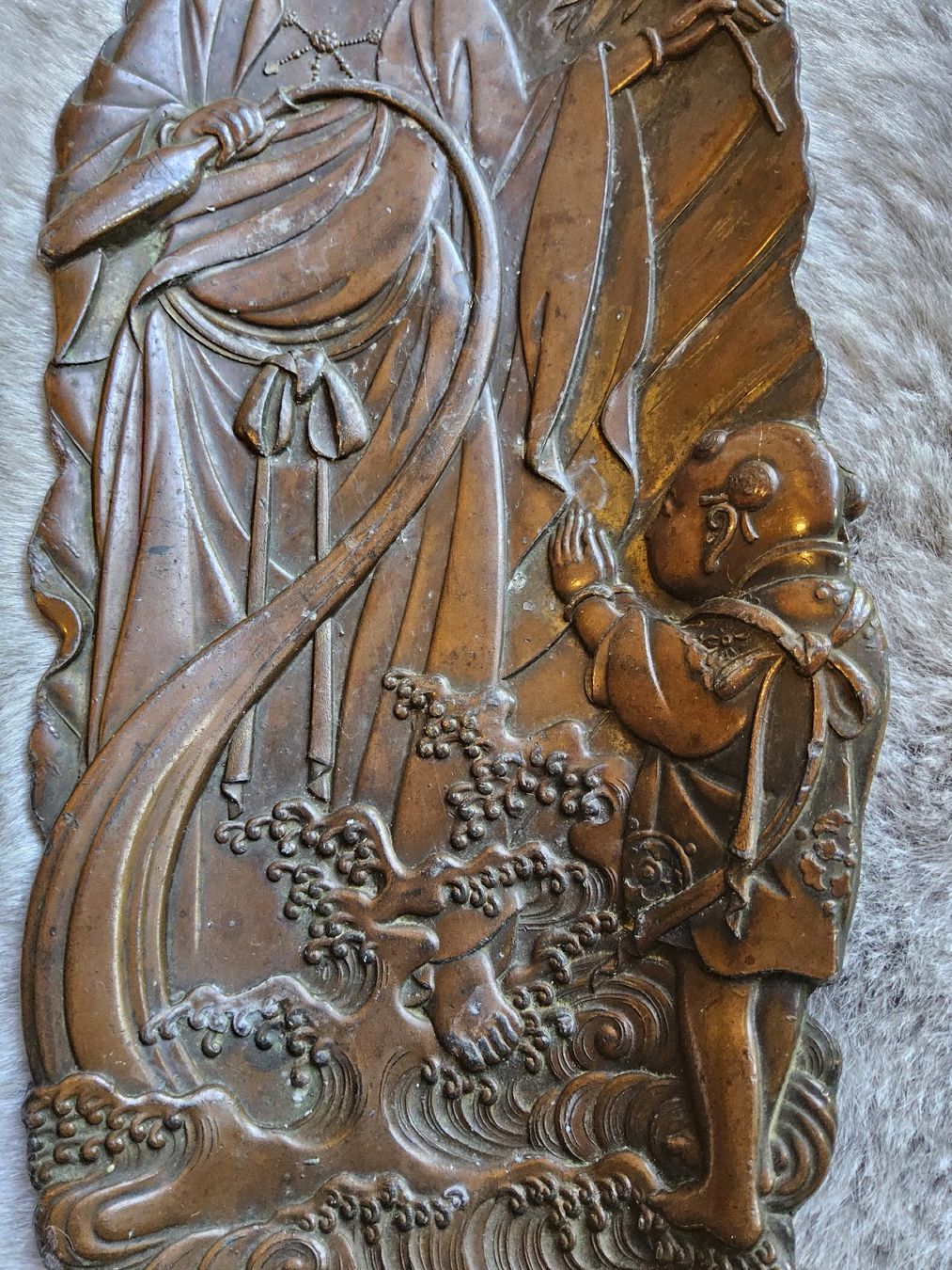 Sculture & Statue: Antike Kupfer Reliefschale, China, oder Japan, ca 1890 – Usato da Zürich venduto da SciTec 3