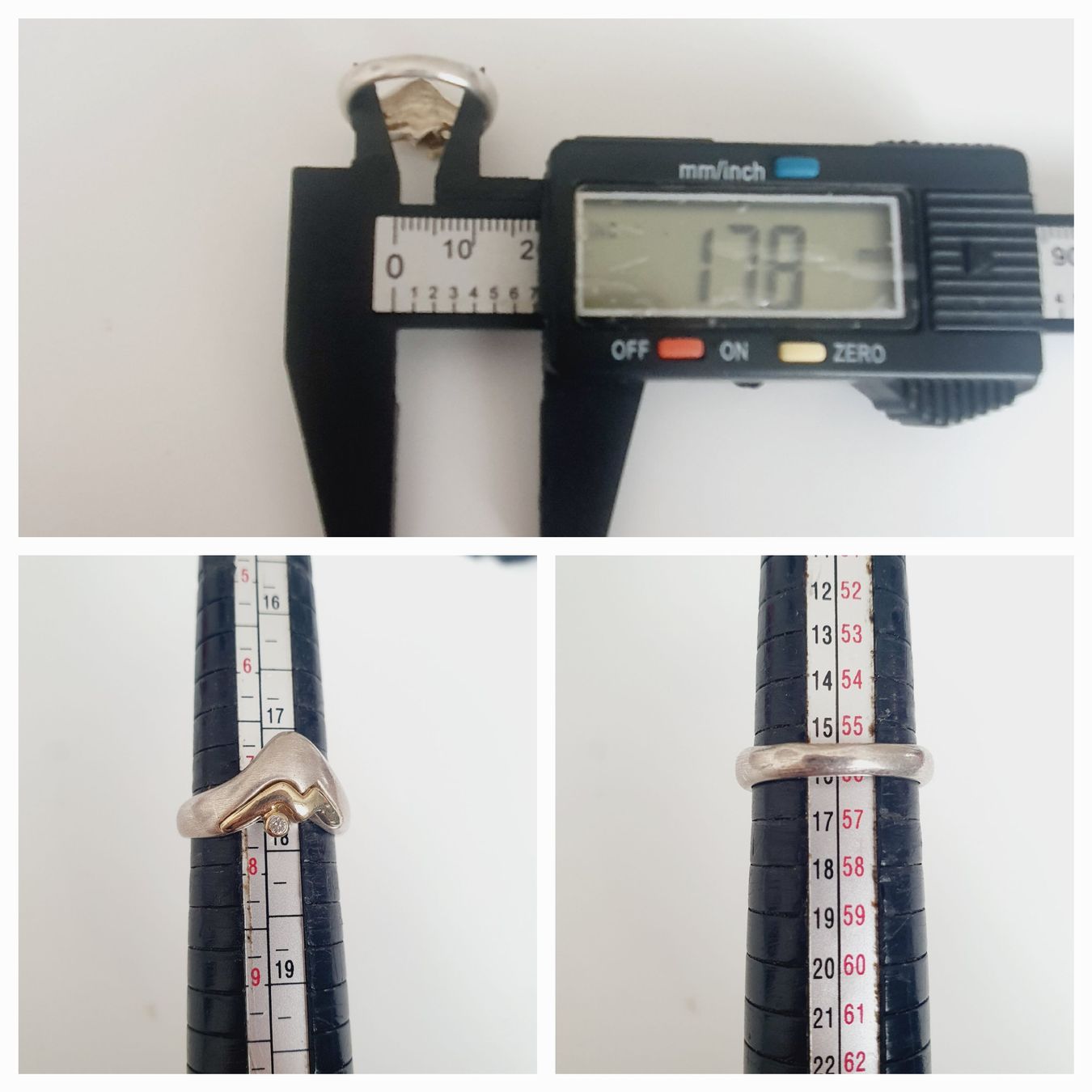 Anelli: Ring Silber 925 mit gold Elemente und Stein Gr 17,8 mm – Usato da Kreuzlingen venduto da Wunderkiste123 1
