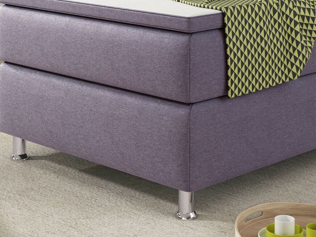 Betten: Boxspringbett 90x200 Lila Einzelbett Doppelbett Bett – Neu und originalverpackt aus Wallenwil von toesstal-vertrieb 5