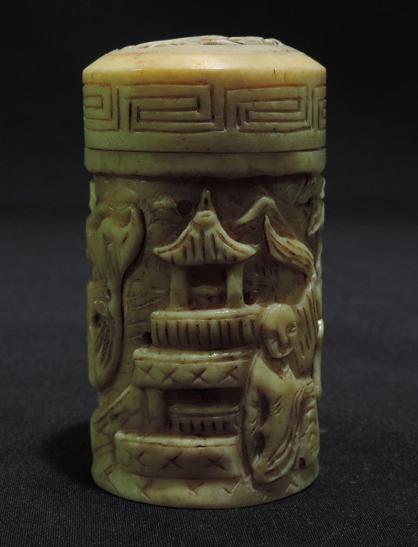 Figurines: chinesischer Grillenkäfig, Schnitzerei mit Deckel – D'occasion à Duggingen par roterbambus 1