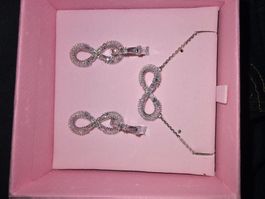 Swarovski Schmuck Set Unendlichkeit Zirkonia Silber Neu