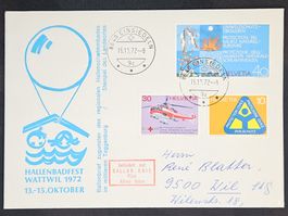 CL08 Enveloppe + Timbre Suisse 1972 Thème Aviation