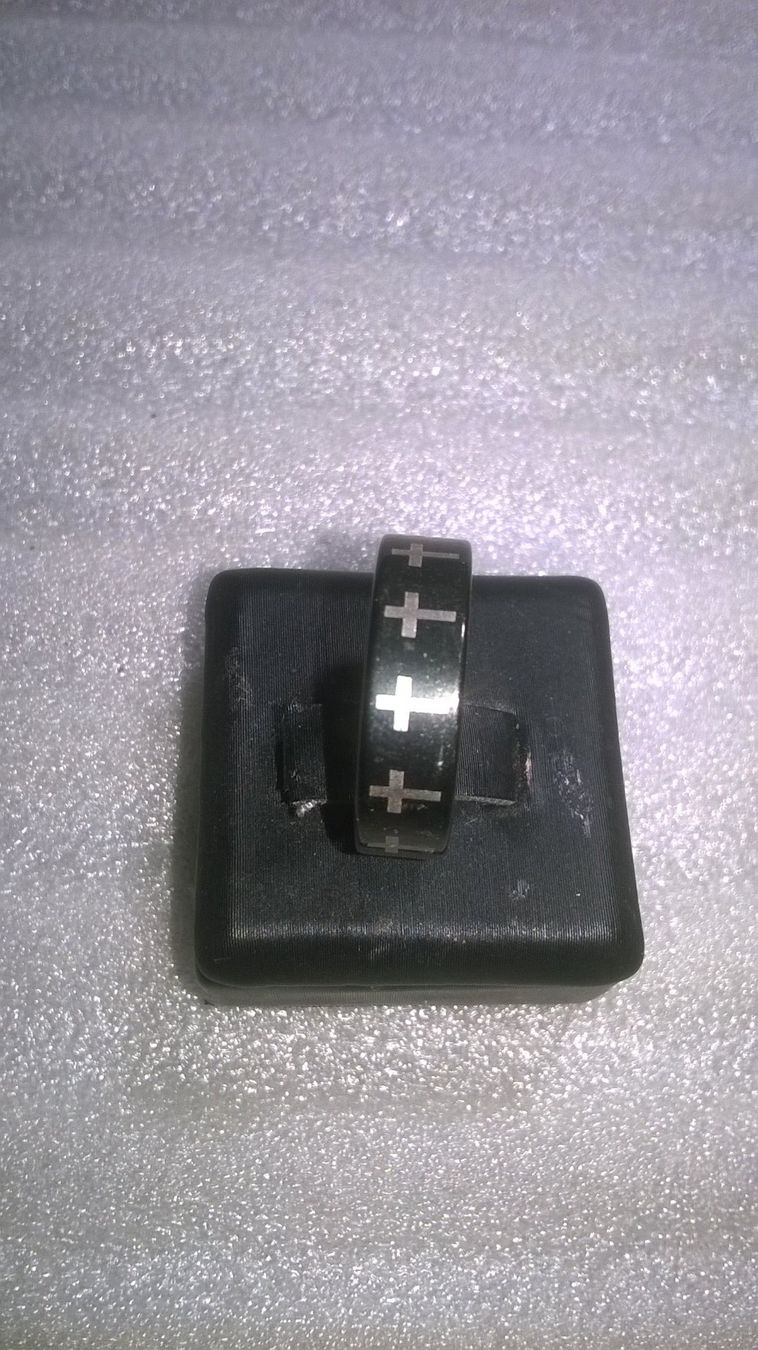 Anelli: ring edelsthal,,schwarz mit ein kreuz – Nuovo (secondo la descrizione) da Basel venduto da bijoutrie_4 1