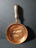 Vintage Kupferpfanne Wanddeko Fisch - Motiv Ø14 cm