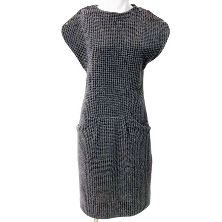 Kleid grau M Pied-de-Poule Thema Selection Switzerland 1980s