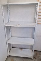 Metallregal weiss mit vier Ablagen gebraucht