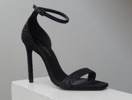 Orig. SAINT LAURENT Amber Glitter Sandalen Gr. 36, NP 880.--