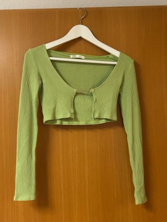 Pull&Bear Crop Top Grün Gr. S