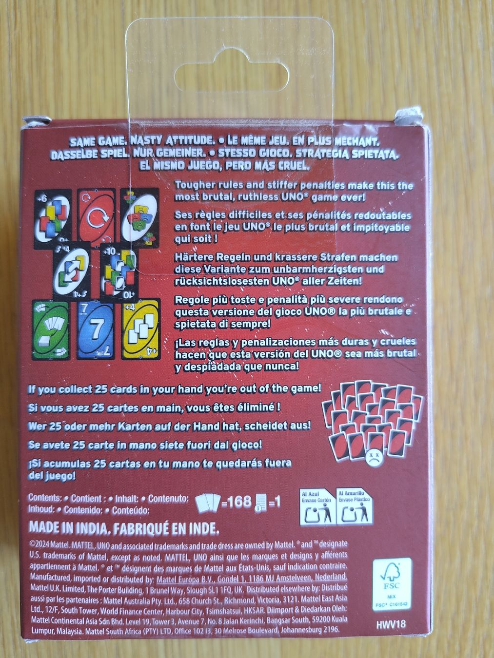 Mattel Giochi: UNO No Mercy – Nuovo (secondo la descrizione) da Zürich venduto da aurelie.99 1