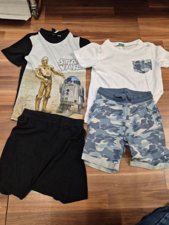 Sommer Set: 2 T-Shirts + 2 Shorts, Grösse134 K9