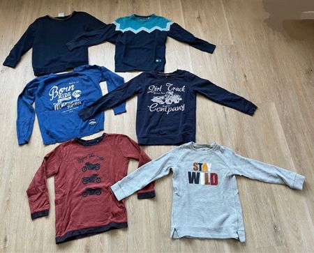 6 dünne Pullover Gr. 128