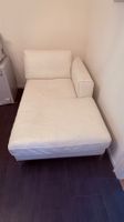 Designer Echtledersofa weiss mit Armlehne