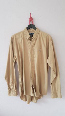 Chemise Ralph Lauren beige homme taille XL 100% coton
