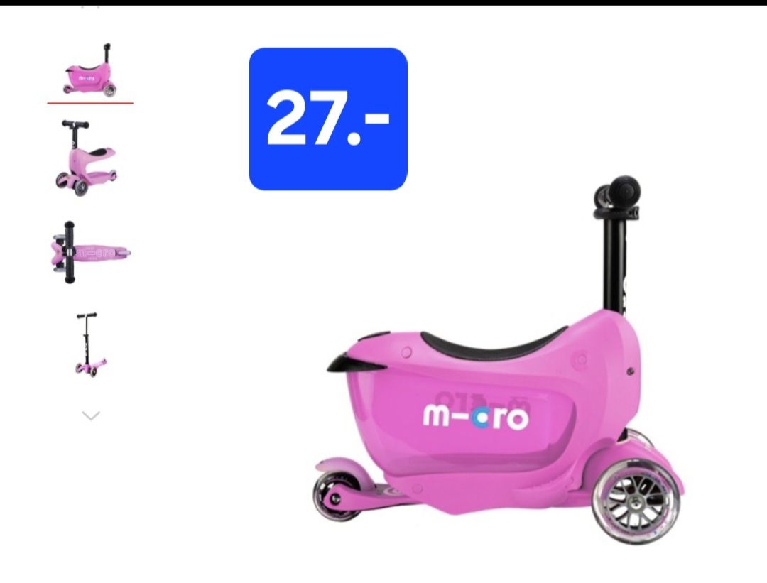 Micro Kickboard: Micro Trottinett  Mini2go Deluxe Plus  – D'occasion à Steinmaur par DS89 1