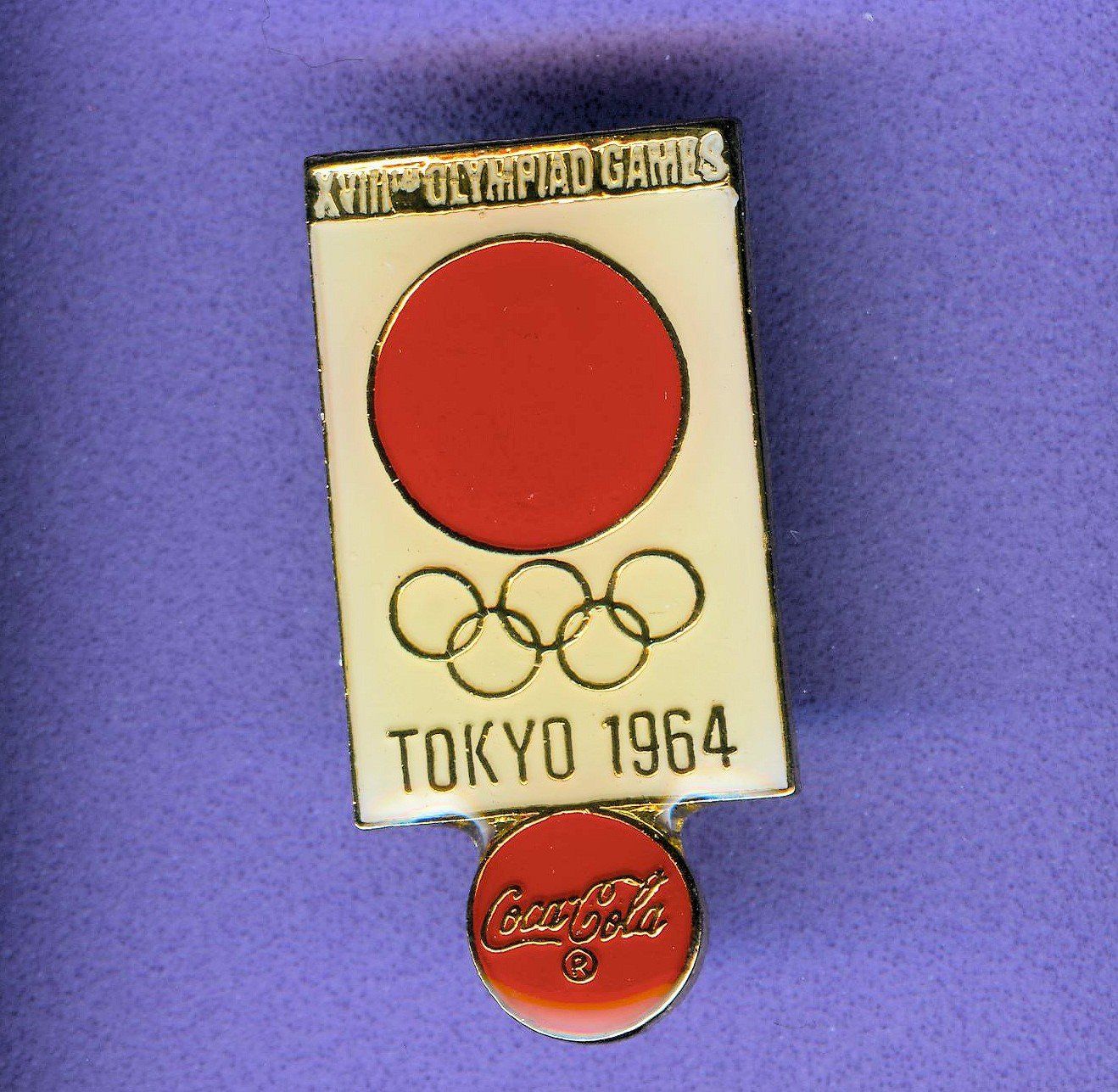 Coca-Cola Placchette & Badge: Cola  Sommer-Olympiade  TOKYO 1964 – Usato da Winterthur venduto da Sammleroase