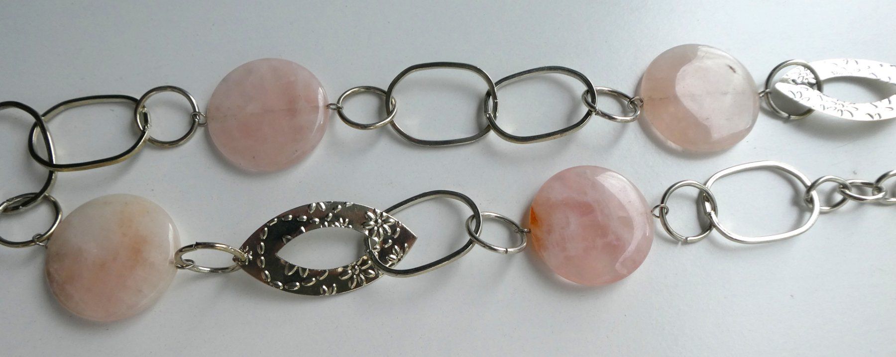Catenine: Halskette Rosenquarz silbern metall – Usato da Frauenfeld venduto da dhour 3