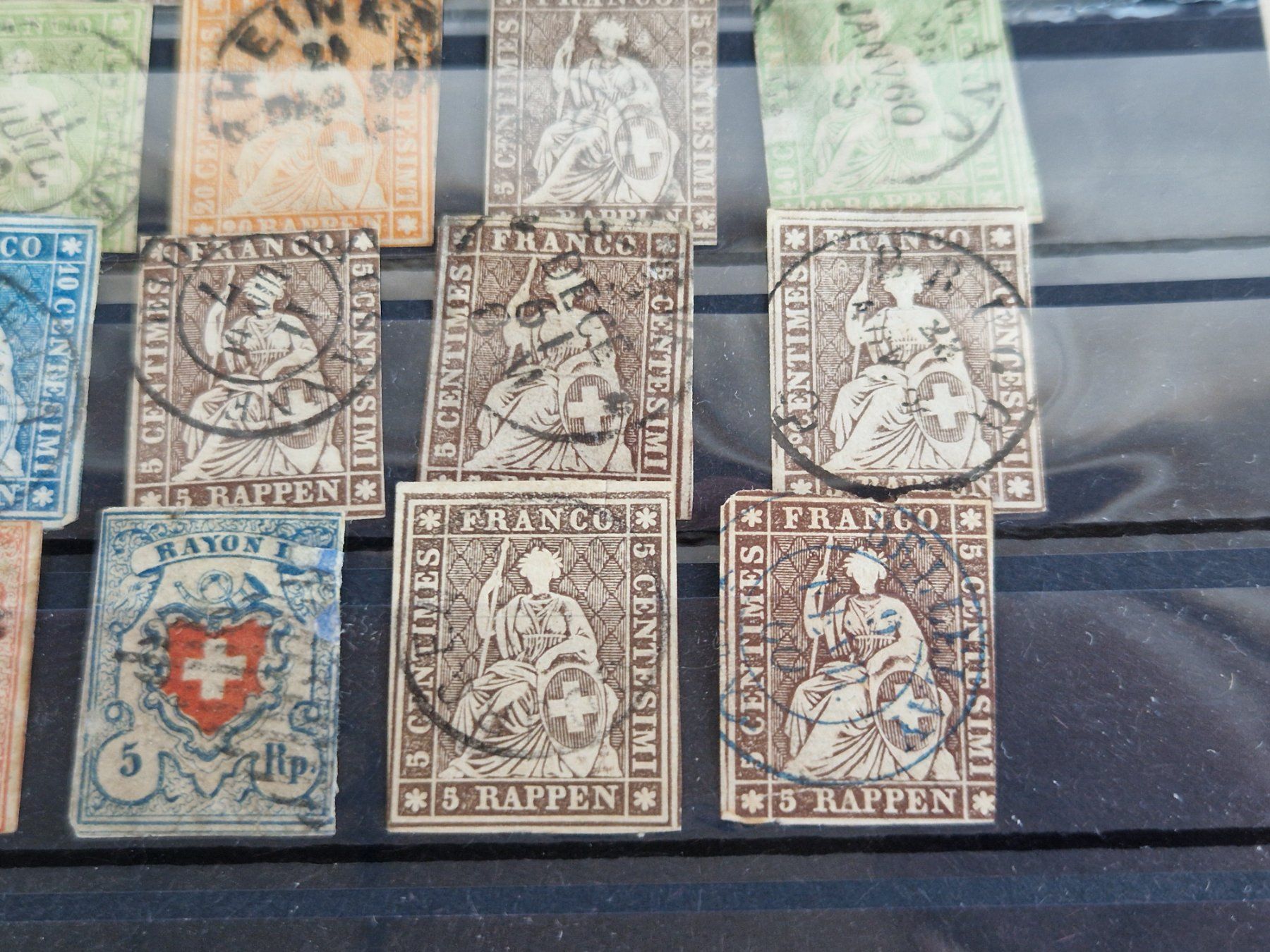 Alle Briefmarken: Ansammlung Rayon / Strubel, ab 1.- – Gebraucht aus Burgdorf von Glossy01 7