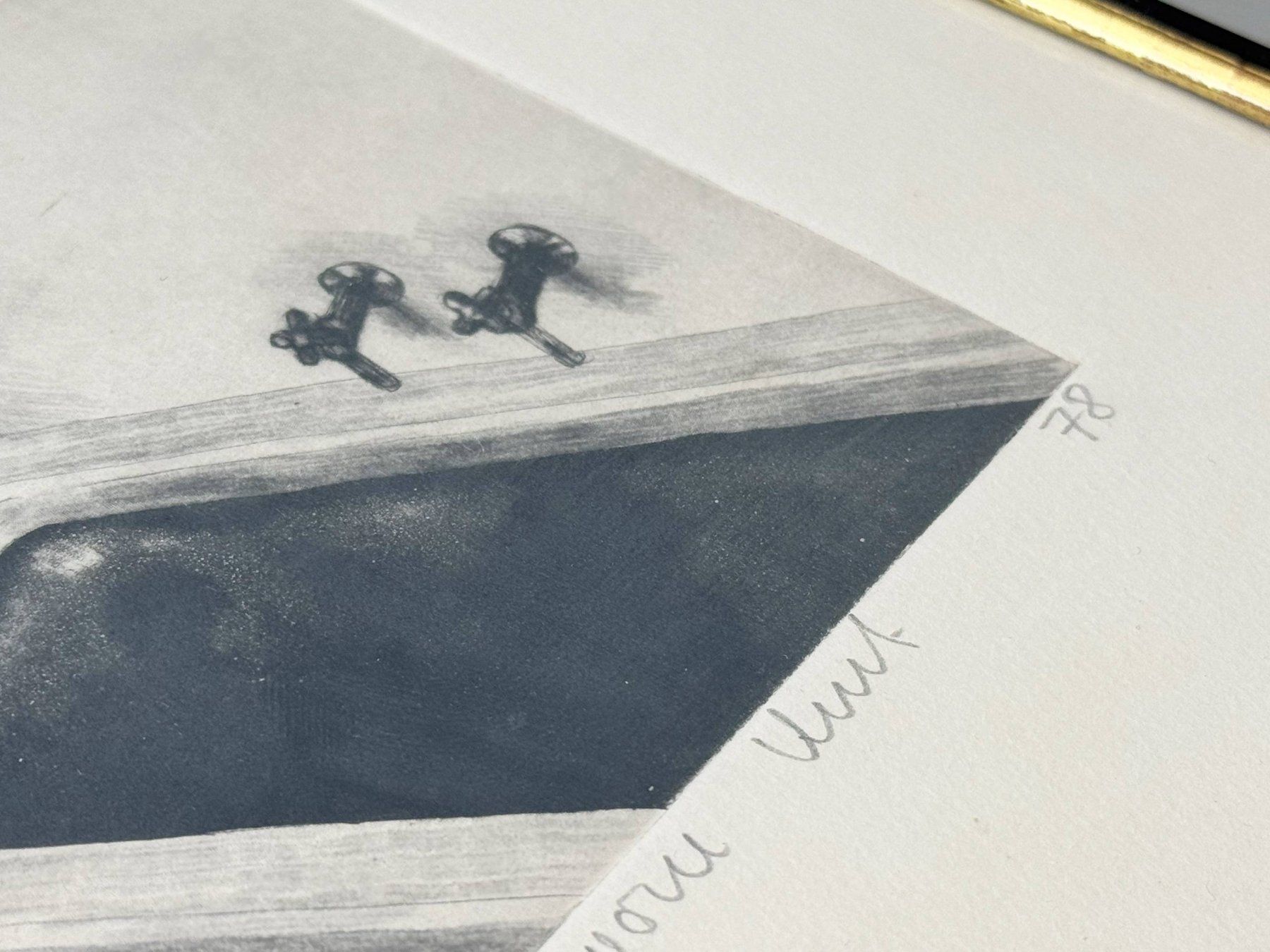 Dipinti: Grafische Bleistiftzeichnung, 1978er Jahre – Usato da Zürich venduto da LeMoege 5