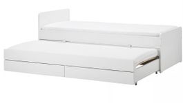 IKEA SLÄKT Bettgestell weiss 90x200 cm