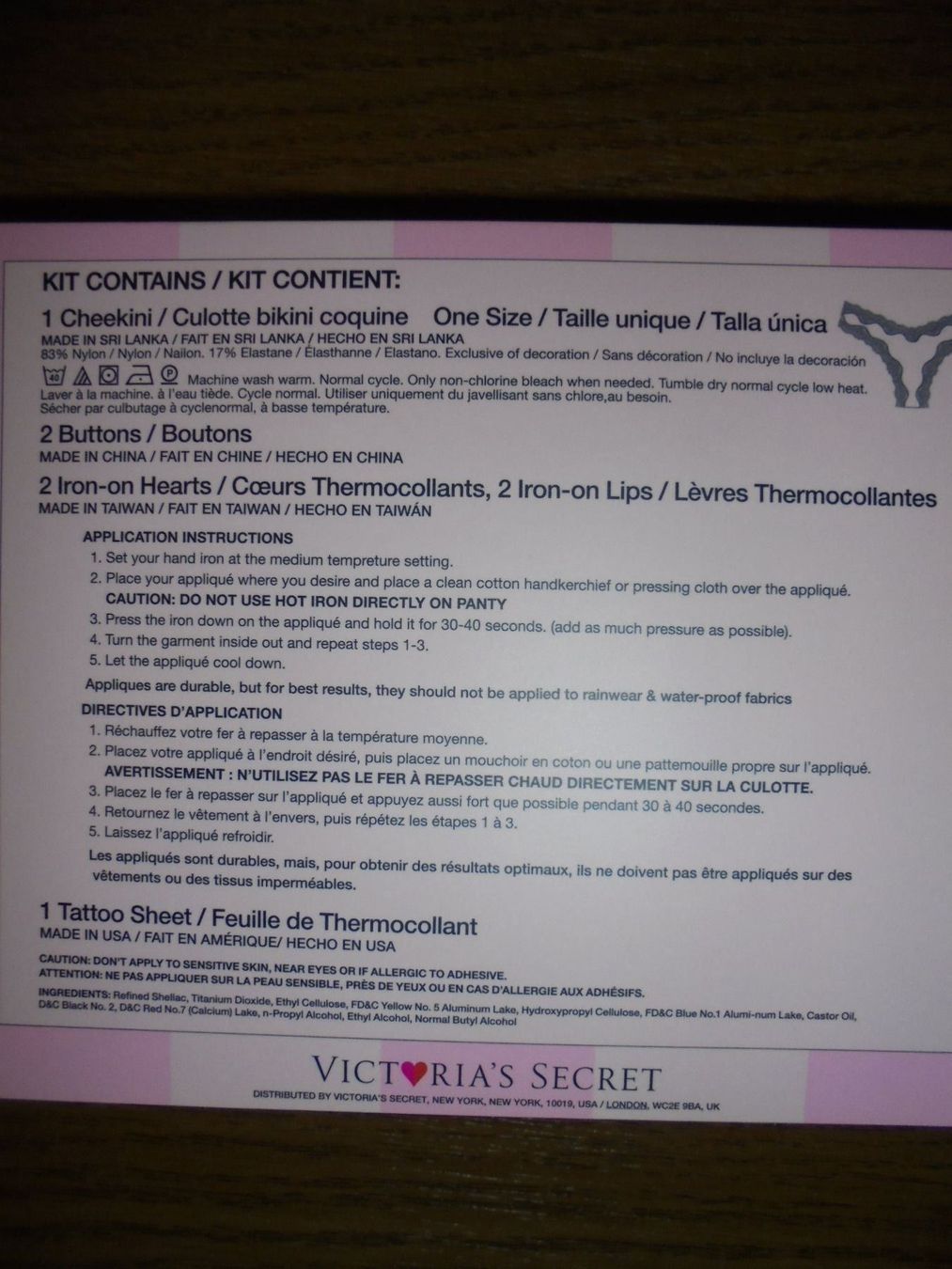 Victoria's Secret Altra biancheria intima: VICTORIA'S SECRET PANTY KIT – Nuovo e nell'imballaggio originale da Aarau Rohr venduto da PinkSchwein 7