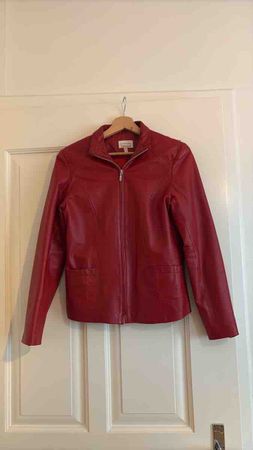 Della Citta Lederjacke rot 100% Echtleder, Gr. 36,neuwertig
