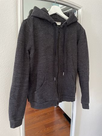 Grauer Hoodie mit Reissverschluss, Grösse M