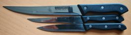 Küchen-Messerset, 3-teilig, Schinkenmesser, Gemüsemesser,...