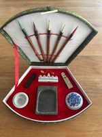 Calligraphy Set with Brushes and Inkstone