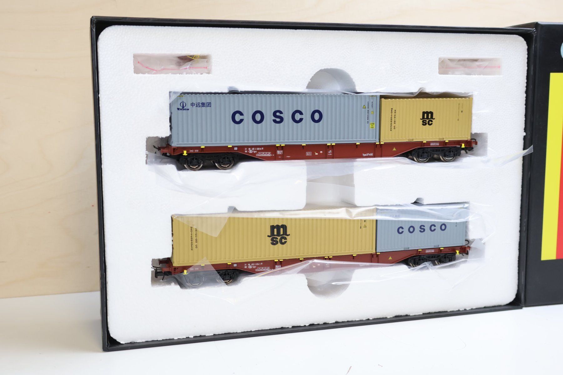 Modellini di ferrovie: B-MODELS Containerwagen Set - H0 45113 - Top Set – Usato da Mauren TG venduto da Defrancesco
