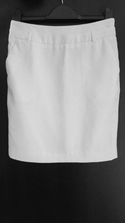 Eleganter, minimalistischer Damenrock, Weiss, Grösse 32 