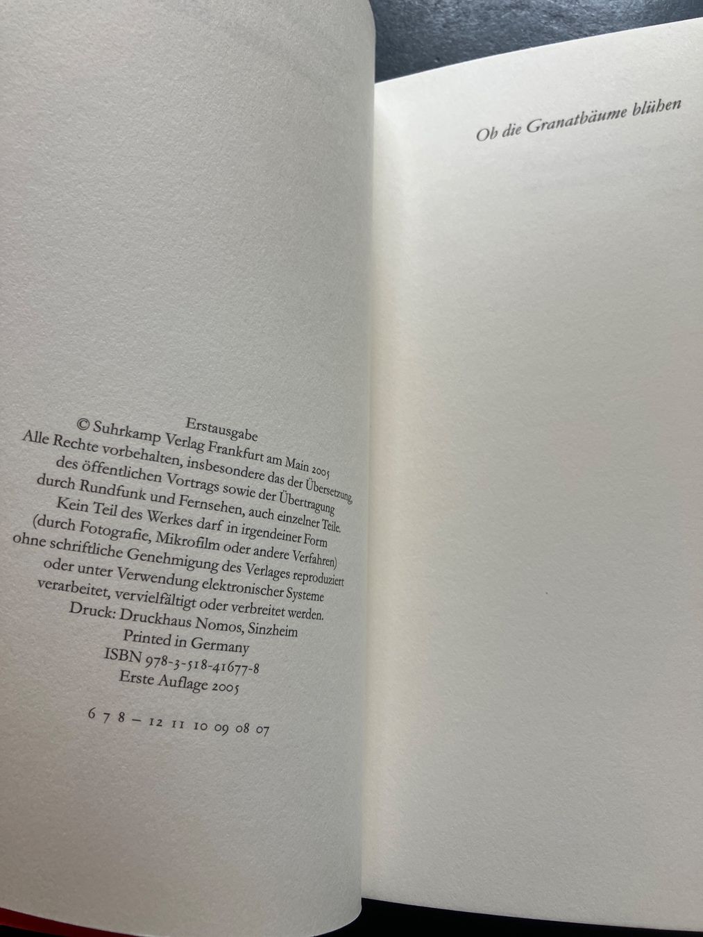 Libri: Ob die Granatbäume blühen. G. Meier – Usato da Wangen ZH venduto da day01 1