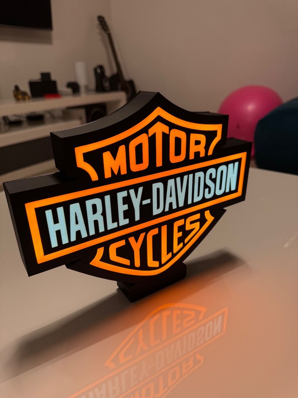 Lampen: Lightbox lumière led Harley Davidson – Neu (gemäss Beschreibung) aus Vicques von PAMB3D 3