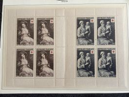 Timbres Republique Francaise 1953 Croix Rouge