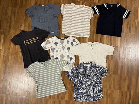 8 x T-shirts, Gr. 98/104, Newbie, Kappahl, Billabong