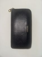 DKNY Leder-Portemonnaie / Zip-Around Geldbörse Schwarz &Gold