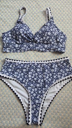 Sommer Bikini Set Gr. 1XL XL 44 blau NEU
