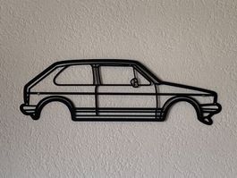 Auto Silhouette Metall VW Golf 1