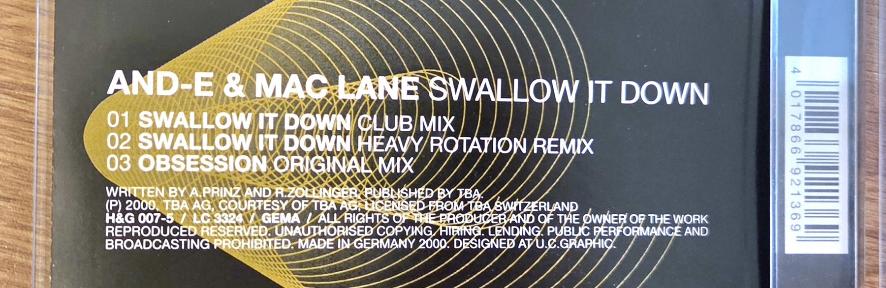 CD: And-E & Mac Lane – Swallow It Down – Usato da Winterthur venduto da raymen5000 3