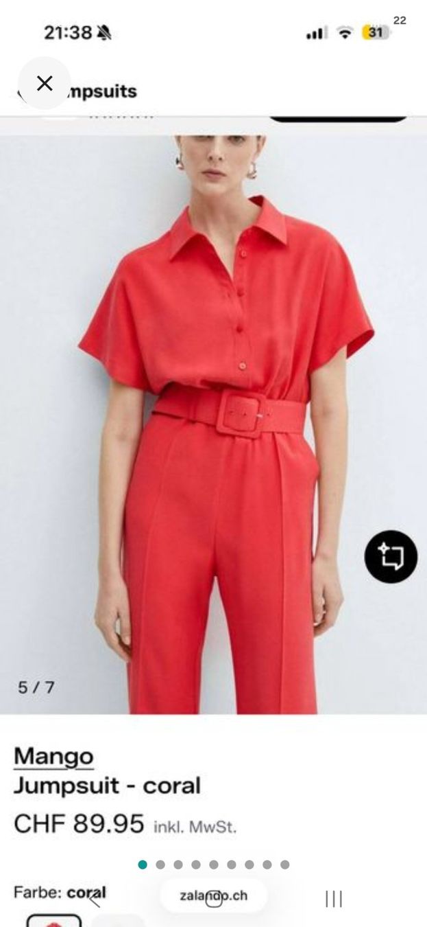 Mango Jumpsuits: Mango Jumpsuit coral size S - like new – Gebraucht aus Zürich von nara13