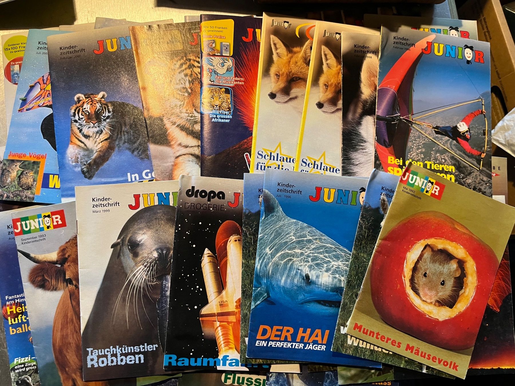 Revues & Magazines: heft, junior 50 stk. ab 1974 -2016 – D'occasion à Emmenmatt par flyrecords 1