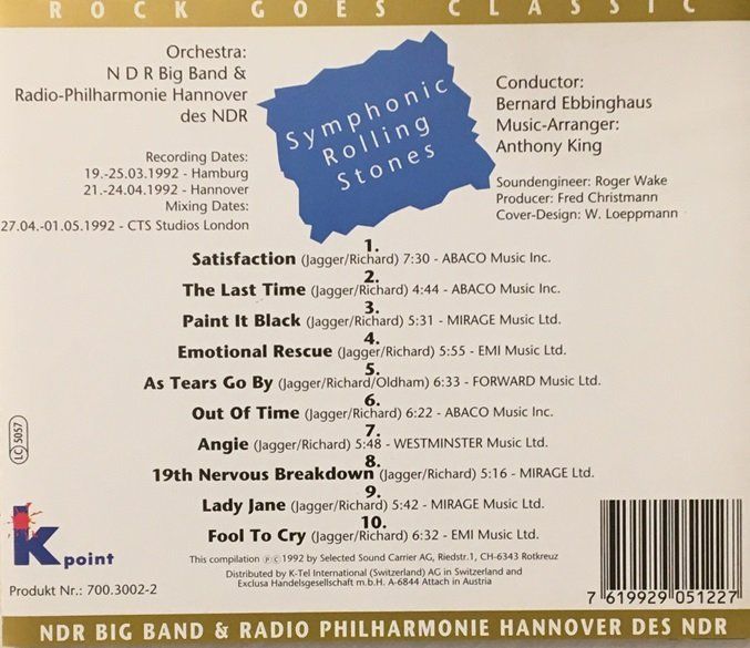 CDs: Rock goes Classic - Symphonic Rolling Stones – D'occasion à Grüningen par azulgris 1