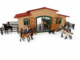 Schleich Pferdehof mit Zubehör wie abgebildet