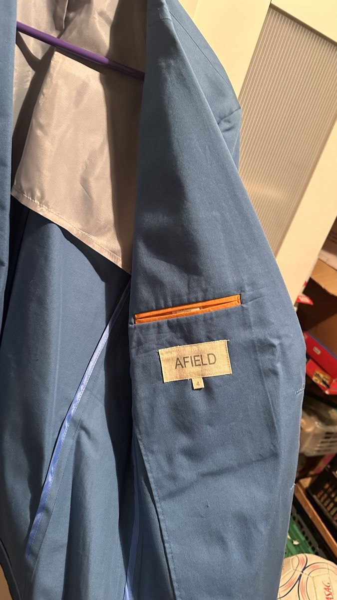 Giacche: Afield Blazer aus 100% Baumwolle, Größe 4, Stahlblau – Usato da Basel venduto da m_carrino 6