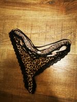 Leopardenmuster-Dessous,  Grösse S/M, Spitze.