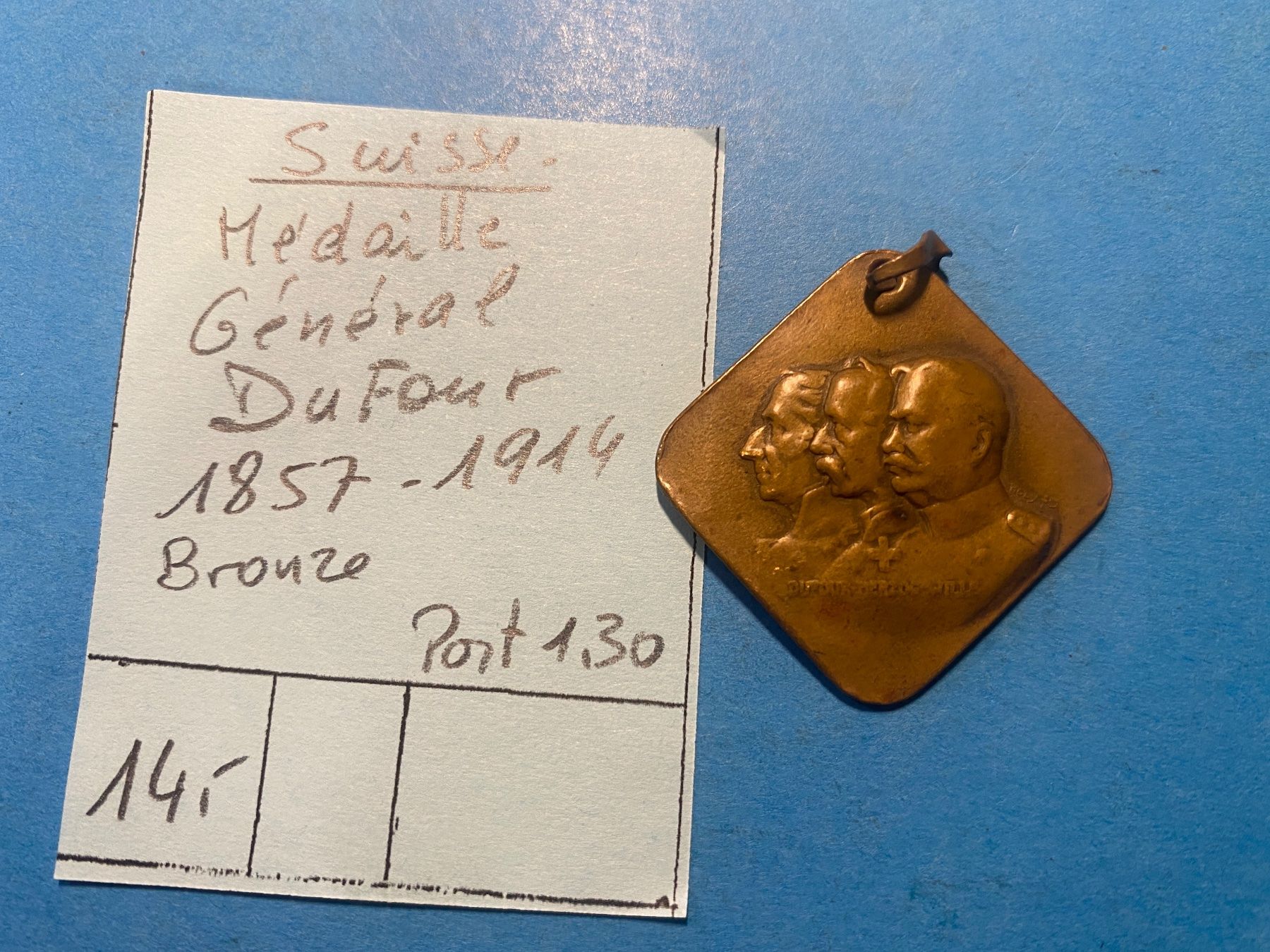 Medaillen: SUISSE : MEDAILLE GENERAL DUFOUR 1857-1914 – Gebraucht aus genève von GEnumist