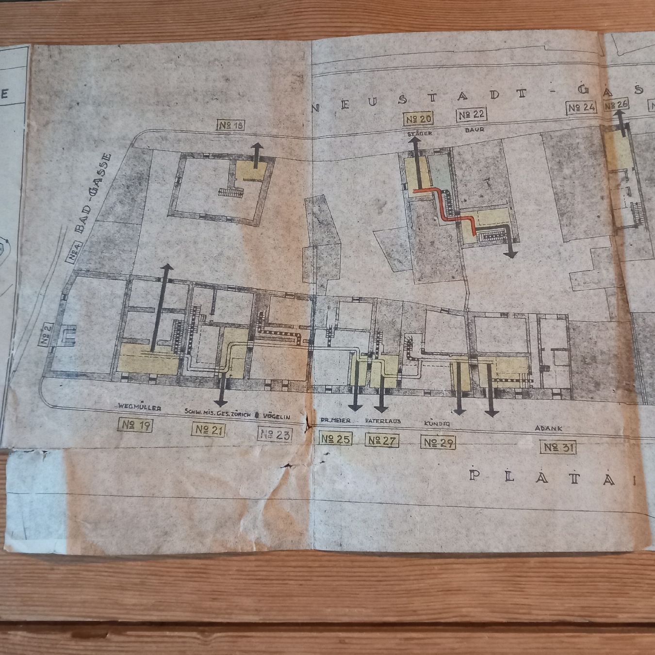 Dokumente: Stadt Winterthur 1944 Neustadtgasse Plan – Gebraucht aus Ebnat-Kappel von blazzi 2